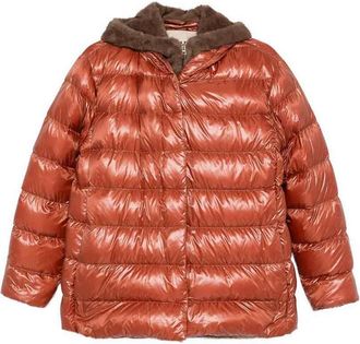 Herno Short Brick Hooded Down Jacket