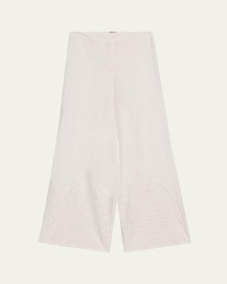 Bode Belvoir Broderie Anglaise Lace Pants