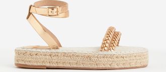 H&M Espadrilles mit Flechtdetail - Silber