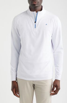 Redvanly Fleet Quarter Zip Sweatshirt in Bright White at Nordstrom, Size Xx-Large
