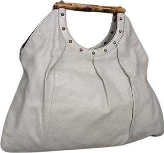 Gucci Pre-owned Vintage Handbag - Dames - Vintage Handtas - Beige - ONE Size - Leer - Vintage