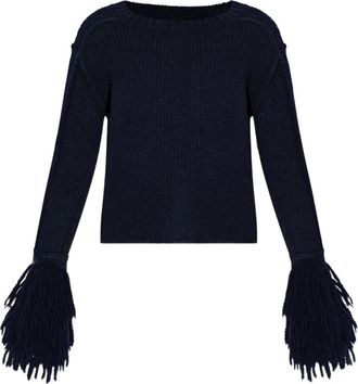 Etro fringe-detailing top - Blue