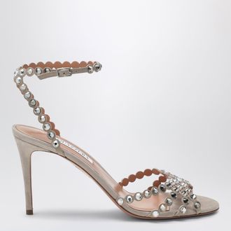 Aquazzura Sandali Tequila con cristalli in suede