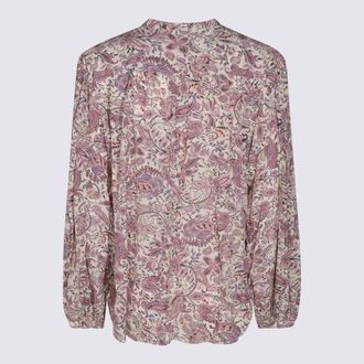 Isabel Marant Womens Shirts Ecru-Purple _vi Ecru/purple