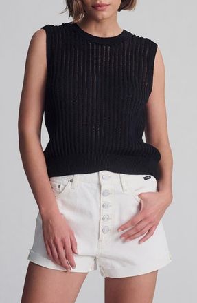 Mavi Sleeveless Rib Sweater in Black at Nordstrom, Size X-Small