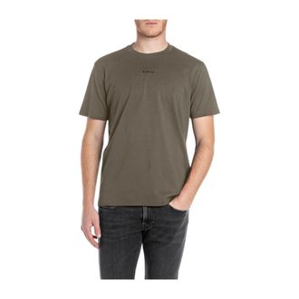 Replay T-shirt con scritta - - Tops - Uomo - Verde - L