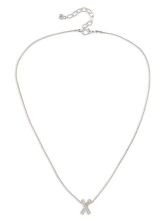 Nina Ricci 1990s pre-owned rhodium-plated necklace - women - Swarovski Crystal/Rhodium Plated Brass - One Size - Silver