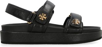 Tory Burch Womens Kira Leather Sandals Black