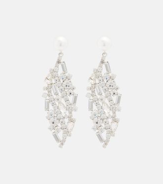 Magda Butrym Crystal-embellished faux-pearl drop earrings