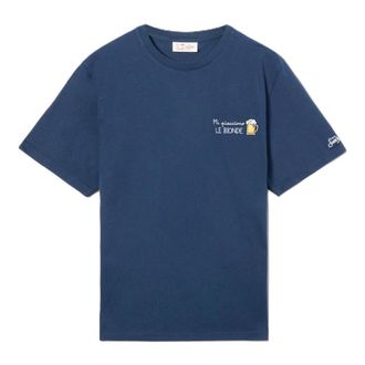 MC2 Saint Barth T-Shirts, male, Blue, Size: 2XL Portofino Cotton T-shirt