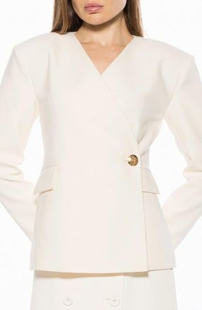 Alexia Admor ALIRA WRAP BLAZER in Oat at Nordstrom, Size 14