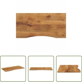 vidaXL vidaXL Tavolo in legno - Piano Scrivania con Curva 110x50x2,5cm Massello Grezzo di Mango