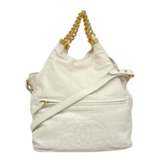 Chanel Pre-owned Shoulder Bags, female, White, Size: ONE SIZE Pre-owned Vintage Shoulder Bag