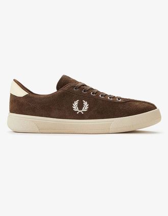 Fred Perry Mens Fred Perry Tennis Shoe Suede Mens Tobacco/Ice Cream Trainers - Brown - Size: 11