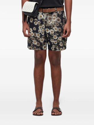 Osklen Flow shorts met madeliefjesprint - Zwart