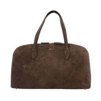 Toteme Medium Suede Day Tote - female - Tot&ecirc;Me - Handbags - Brown - ONE SIZE - Bags