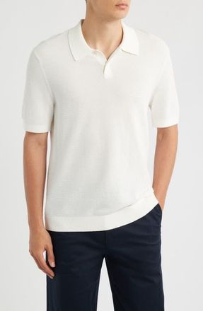 Theory Soris Knit Polo in Ivory at Nordstrom, Size Xx-Large