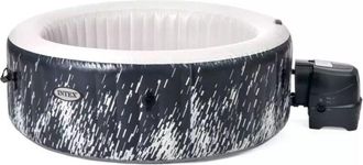 Intex piscina idromassaggio gonfiabile purespa bubble glow deluxe nero e bianco 4 persone 196x196x71 cm - cod. 28494np