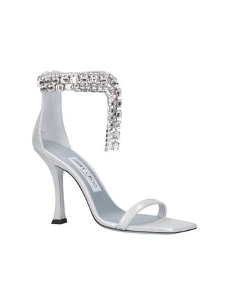 Jimmy Choo London Womens Sandals Silver Outer: Calf Leather