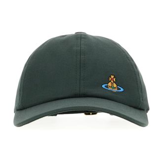 Vivienne Westwood Orb-detail Baseball Cap - unisex - Petten - Groen - L/Xl - Katoen - Accessoires