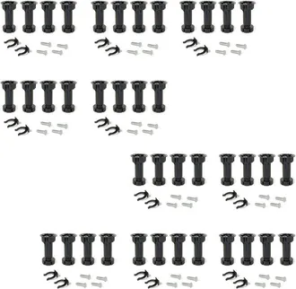 Emuca Lotto di 10 kit piedini livellatori per mobili Bone, con base premontata, altezza 120mm, regolabile 118-135mm, Plastica, n - Emuca