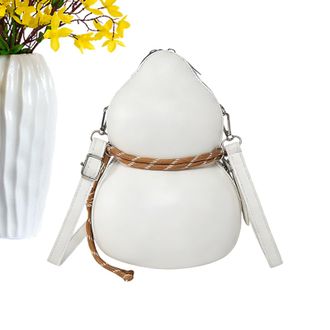 Generic Shoulder Bag - PU Leather Calabash Sling Handbag, Vintage Carry Purse, Retro Style crossbodyy Storage Accessory | Curved Silhouette for School Gym Tra