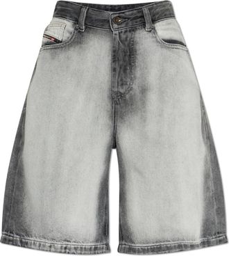 Diesel De-Sire-Short-Fsi - Dames - Denim shorts - Grijs - W27 - Katoen - Korte Broeken