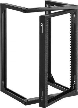 OEM Rack De Servidor De Pared De 15u, Carga M&aacute;xima De 68,04 Kg, Bastidor De Red De Marco Abierto Con Apertura De Puerta De 180 Grados, Acero Al Carbono, P