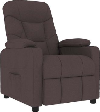 vidaXL Vidaxl - Sill&oacute;n De Masaje El&eacute;ctrico Tela Marr&oacute;n Oscuro
