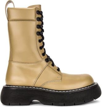 Bottega Veneta Bounce Lace-Up Combat Boots, Size 10