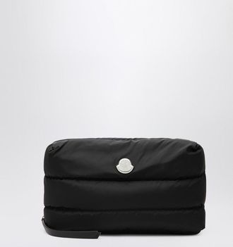 Moncler Caradoc beauty case in quilted black nylon