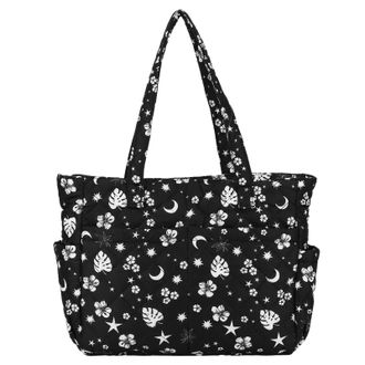 Generic Women Floral Cotton-Padded Tote Shoulder Bag Large Capacity Daily Use(Star Moon) (style1)