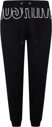 Moschino Sweatpants, male, Black, Size: M Logo Print Fleece Joggers