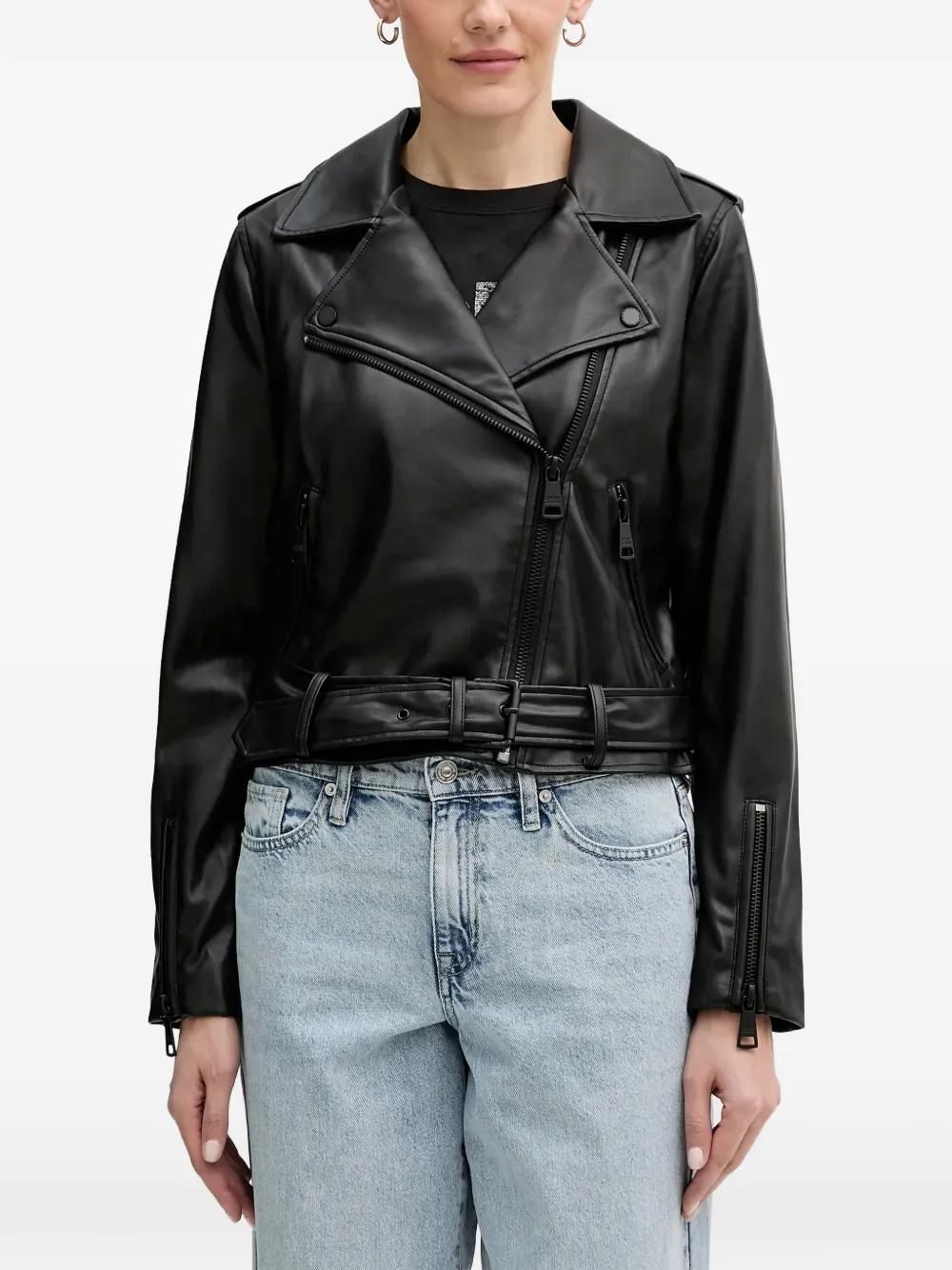 ジャケット・アウター DKNY Leather Jacket JEANS 00s archive