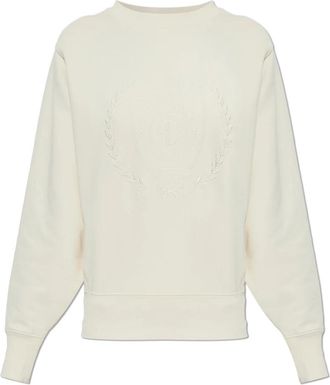 Anine Bing Harry Gekrompen Signet Sweatshirt - Dames - Sweatshirts - Beige - L - Katoen - Hoodies & sweatvesten