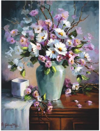 Artland Alu-Dibond-Druck »Apfel und Kirchblüten« Arrangements 1 Stk. tlg. für Innen- und Aussenbereich geeignet, Outdoorbild