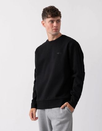 HUGO BOSS Mens BOSS Green Salbo Mirror Mens Sweatshirt - Black 001 - Size: 40