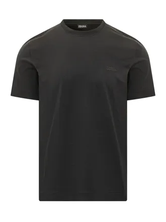Ermenegildo Zegna Black Crew Neck T-Shirt