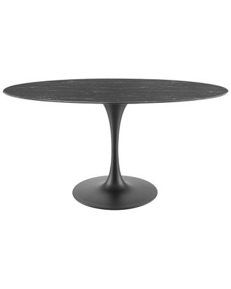 ModWay Lippa 60In Artificial Marble Oval Dining Table