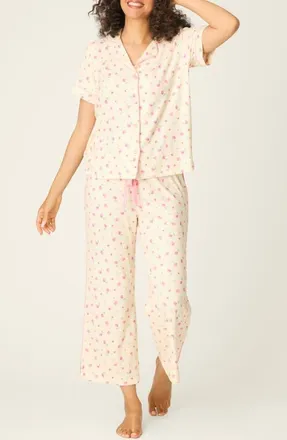 PJ Salvage For the Mamas Pajamas with Face Mask in Butter at Nordstrom, Size X-Small