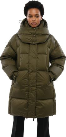 Bacon Dark Green Quilted Hood Jacket