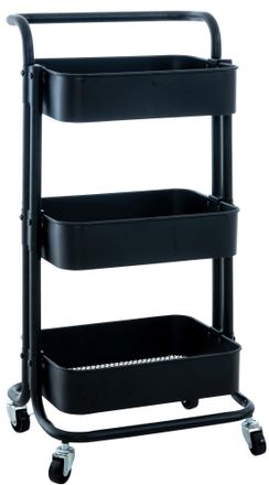 Clp Trolley Con Ruedas Mailo Negro