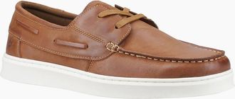 Hush Puppies Mens Hush Puppies Madden Boat Shoe Leather Mens Chocolate Boat Shoes - Brown - Size: UK 12 / eu 47 / us 14