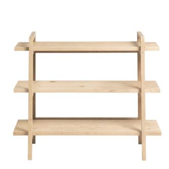 Hannun Zapatero de madera con puertas de mimbre beige de 120 cm