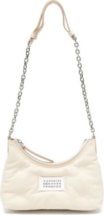 Maison Margiela Glam Slam Mini leren schoudertas - Dames - Schoudertassen - Beige - ONE Size - Leer - Tassen