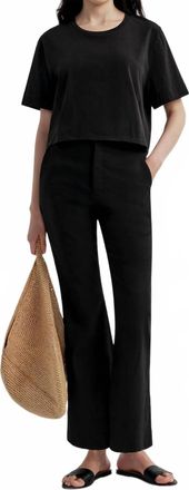 A.L.C. Cropped Sophie Linen Pant In Black