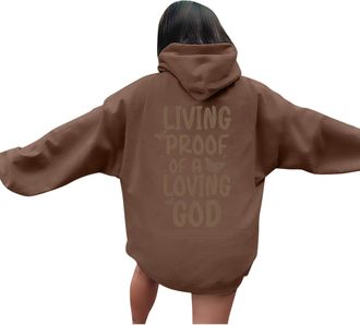 Generic Christian Hoodies for Women Girls UK Love Like Jesus Letter Printed Bible Verse Oversized Casual Long Sleeve Autumn Sweatshirts Trendy Y2K Tops Pullov