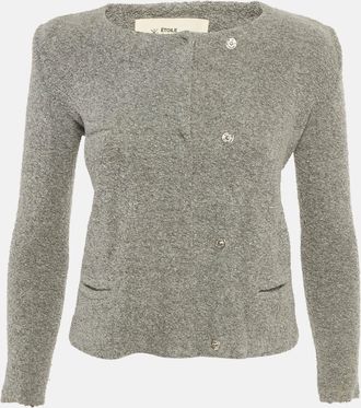 Isabel Marant Etoile Grey Textured Knit Button Front Cardigan