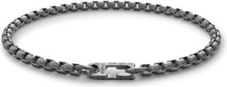 Miansai Mens Annex Venetian Chain Bracelet in Oxidized Silver/Brushed at Nordstrom, Size Medium