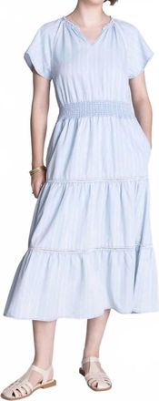 Thread & Supply Junia Midi Dress In Blue Haze Wash